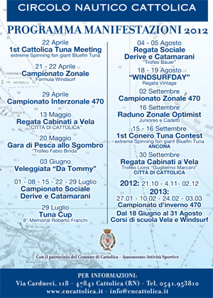 Programma Eventi Circolo Nautico Cattolica 2012